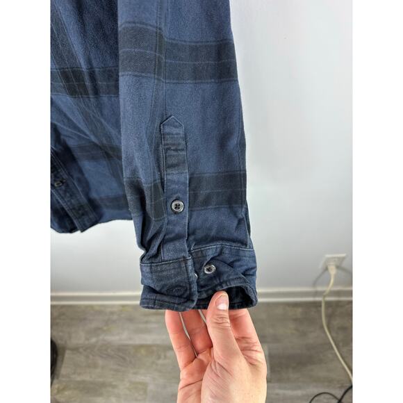 Carhartt Loose Fit Heavyweight Flannel Shirt Blue Size Large Plaid Fall Western - Picture 12 of 12
